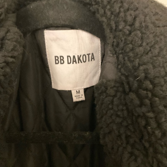 BB Dakota Charcoal Faux Fur Coat - Picture 2 of 2